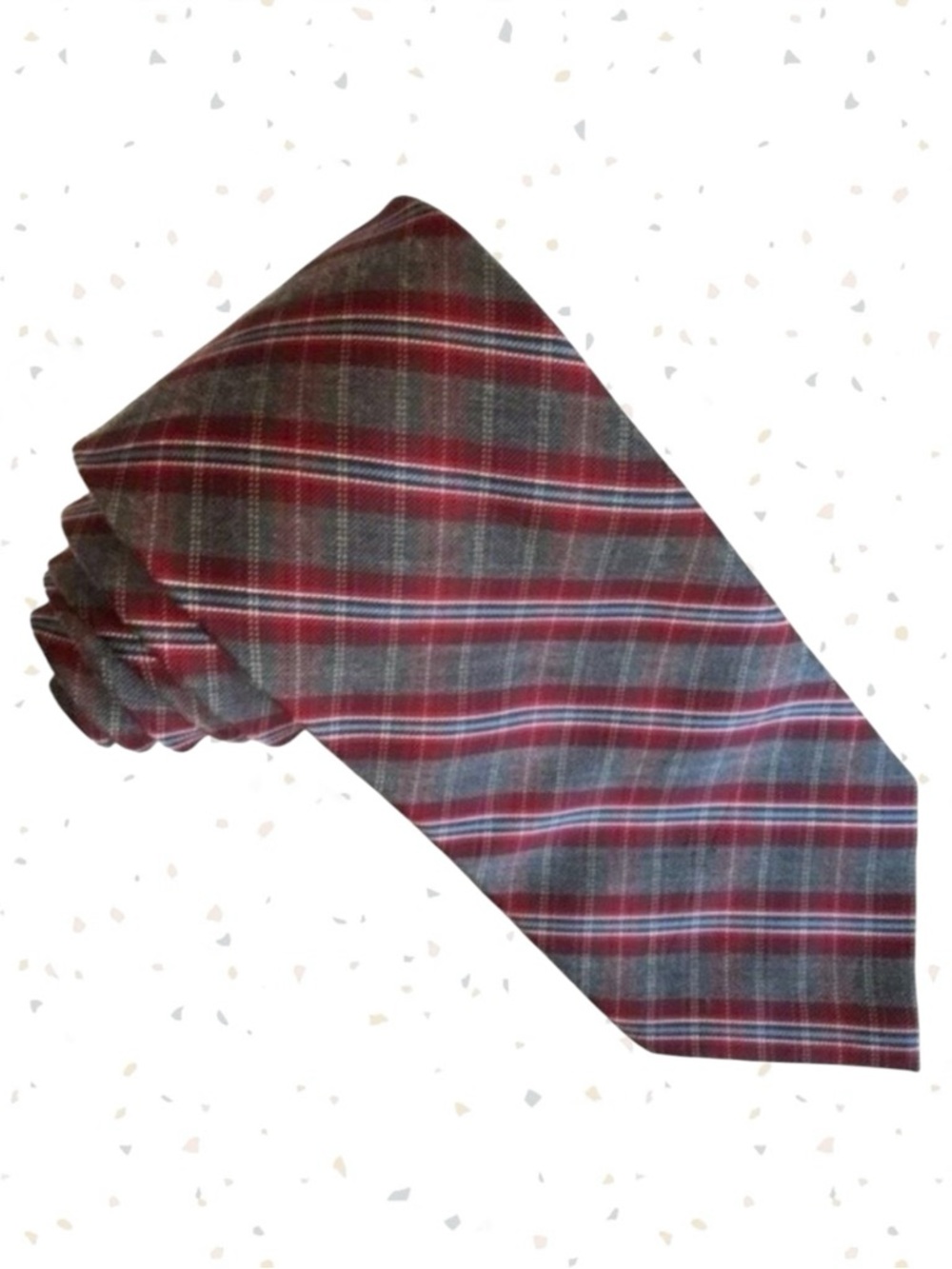XL Stafford Striped Tie Gray Red Silk Blend Office Holiday Party Business Corp